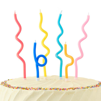 MULTICOLORED TWISTS BIRTHDAY CANDLES