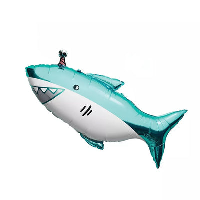 PARTY HAT SHARK FOIL BALLOON