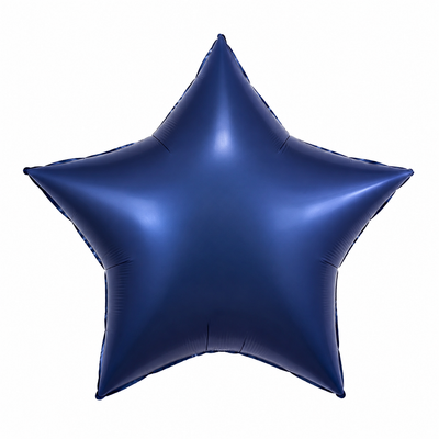 SATIN NAVY BLUE 36” STAR FOIL BALLOON