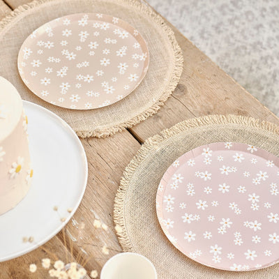 DAISY FLOWER PLATES [8 PCS]