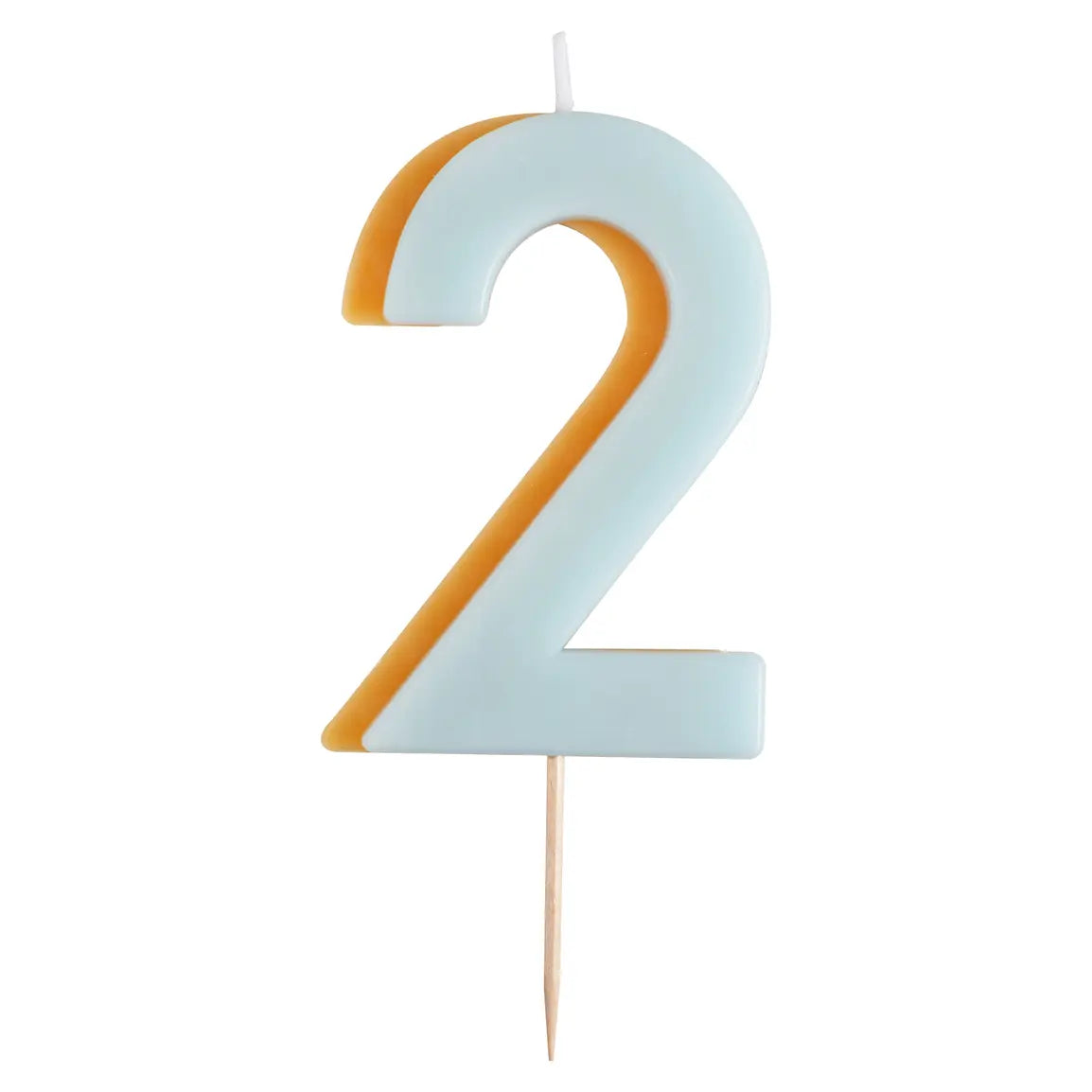 TWO COLOR NUMBER CANDLE