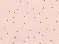 LIGHT PINK WITH GOLD POLKA DOTS NAPKINS