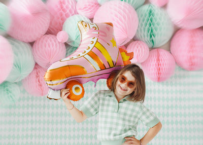 PINK ROLLER SKATE FOIL BALLOON