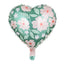 FLOWER HEART 18'' FOIL BALLOON