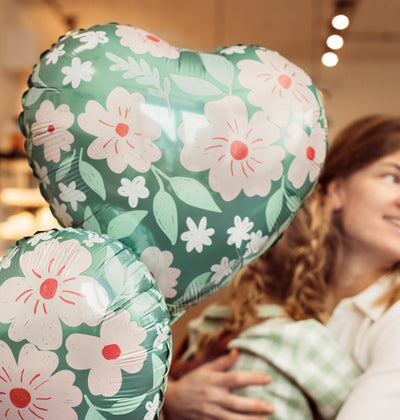 FLOWER HEART 18'' FOIL BALLOON