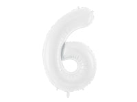 LARGE NUMBER PALE GREY/WHITE FOIL BALLOON