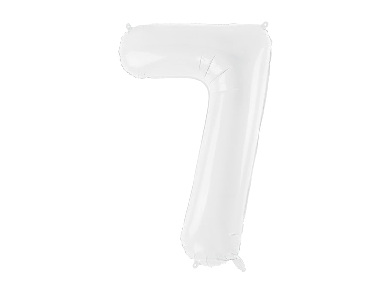 LARGE NUMBER PALE GREY/WHITE FOIL BALLOON