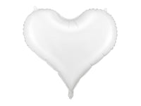 WHITE HEART FOIL BALLOON