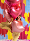 PINK HEART FOIL BALLOON