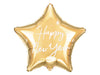 HAPPY NEW YEAR GOLD STAR SHAPED FOIL BALLOON