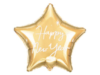 HAPPY NEW YEAR GOLD STAR SHAPED FOIL BALLOON