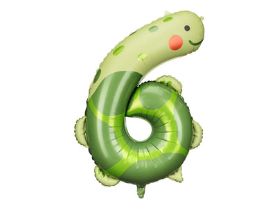 TURTLE NUMBER 6 FOIL BALLOON