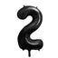 BLACK NUMBER FOIL BALLOON