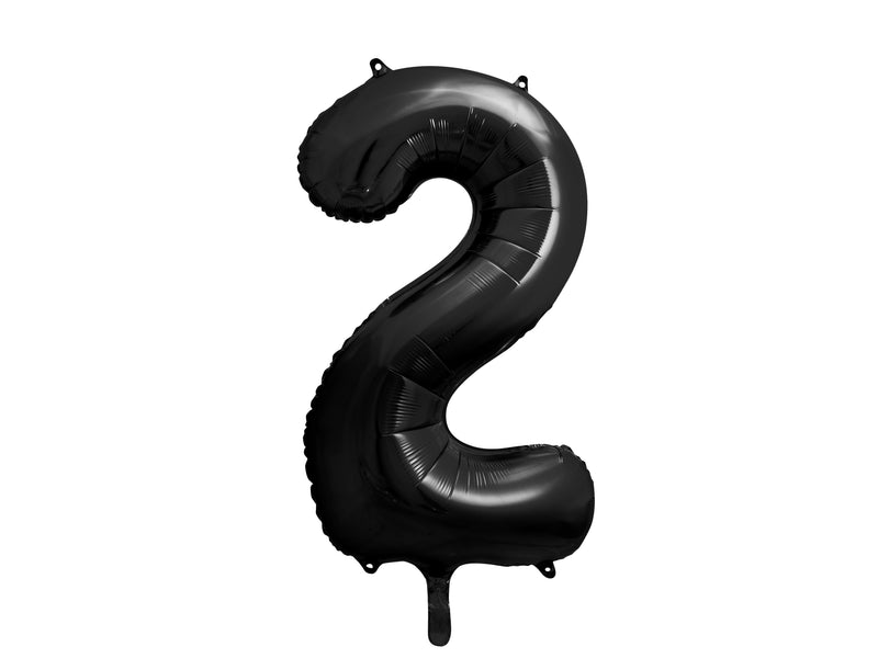 BLACK NUMBER FOIL BALLOON