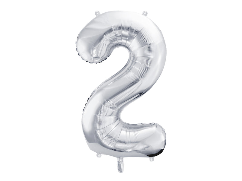 LARGE NUMBER SILVER FOIL BALLOON