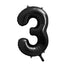 BLACK NUMBER FOIL BALLOON