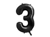 BLACK NUMBER FOIL BALLOON