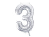 LARGE NUMBER SILVER FOIL BALLOON