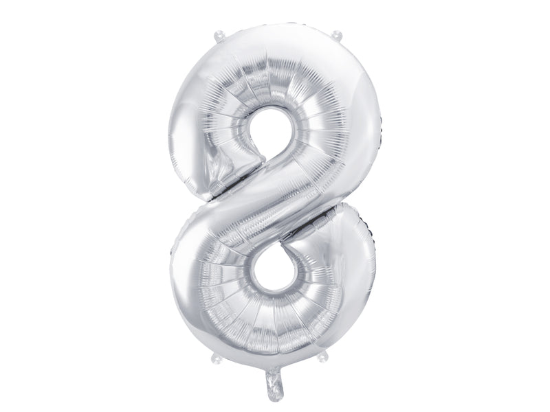 LARGE NUMBER SILVER FOIL BALLOON