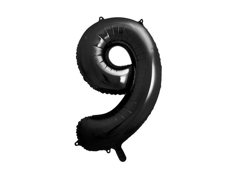 BLACK NUMBER FOIL BALLOON