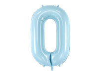 LARGE NUMBER LIGHT BLUE TURQUOISE FOIL BALLOON