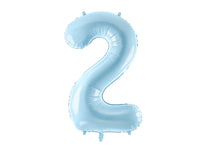 LARGE NUMBER LIGHT BLUE TURQUOISE FOIL BALLOON