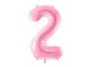 LARGE NUMBER LIGHT PINK FOIL BALLOON