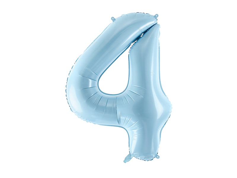 LARGE NUMBER LIGHT BLUE TURQUOISE FOIL BALLOON