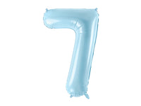 LARGE NUMBER LIGHT BLUE TURQUOISE FOIL BALLOON