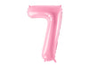 LARGE NUMBER LIGHT PINK FOIL BALLOON