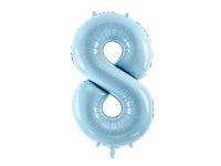 LARGE NUMBER LIGHT BLUE TURQUOISE FOIL BALLOON