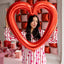 RED OPEN HEART FOIL BALLOON FRAME