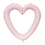 LIGHT PINK HEART FOIL BALLOON FRAME