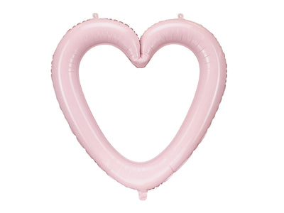 LIGHT PINK HEART FOIL BALLOON FRAME