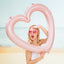 LIGHT PINK HEART FOIL BALLOON FRAME