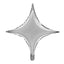SILVER FOUR POINT STAR FOIL BALLOON
