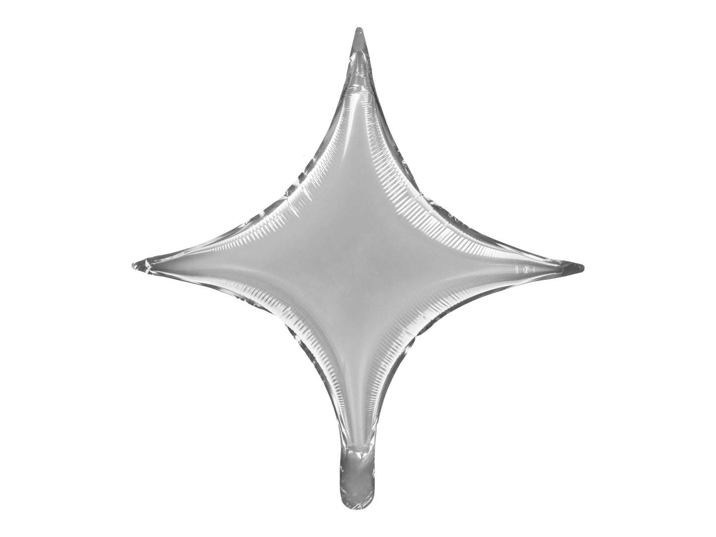 SILVER FOUR POINT STAR FOIL BALLOON