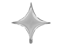 SILVER FOUR POINT STAR FOIL BALLOON