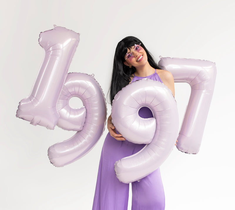 PASTEL PURPLE FOIL NUMBER BALLOON