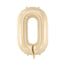 BEIGE NUMBER FOIL BALLOON