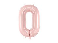 LIGHT PINK NUMBER FOIL BALLOON