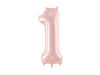 LIGHT PINK NUMBER FOIL BALLOON