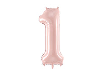 LIGHT PINK NUMBER FOIL BALLOON