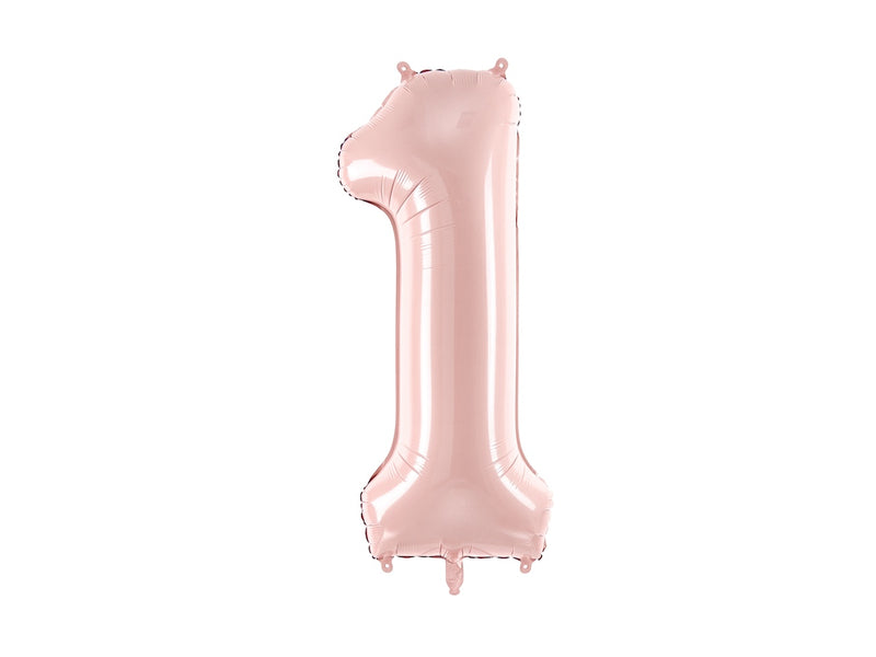 LIGHT PINK NUMBER FOIL BALLOON