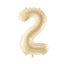 BEIGE NUMBER FOIL BALLOON
