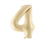 BEIGE NUMBER FOIL BALLOON