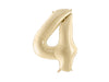 BEIGE NUMBER FOIL BALLOON