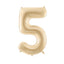 BEIGE NUMBER FOIL BALLOON