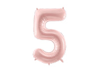 LIGHT PINK NUMBER FOIL BALLOON