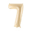BEIGE NUMBER FOIL BALLOON